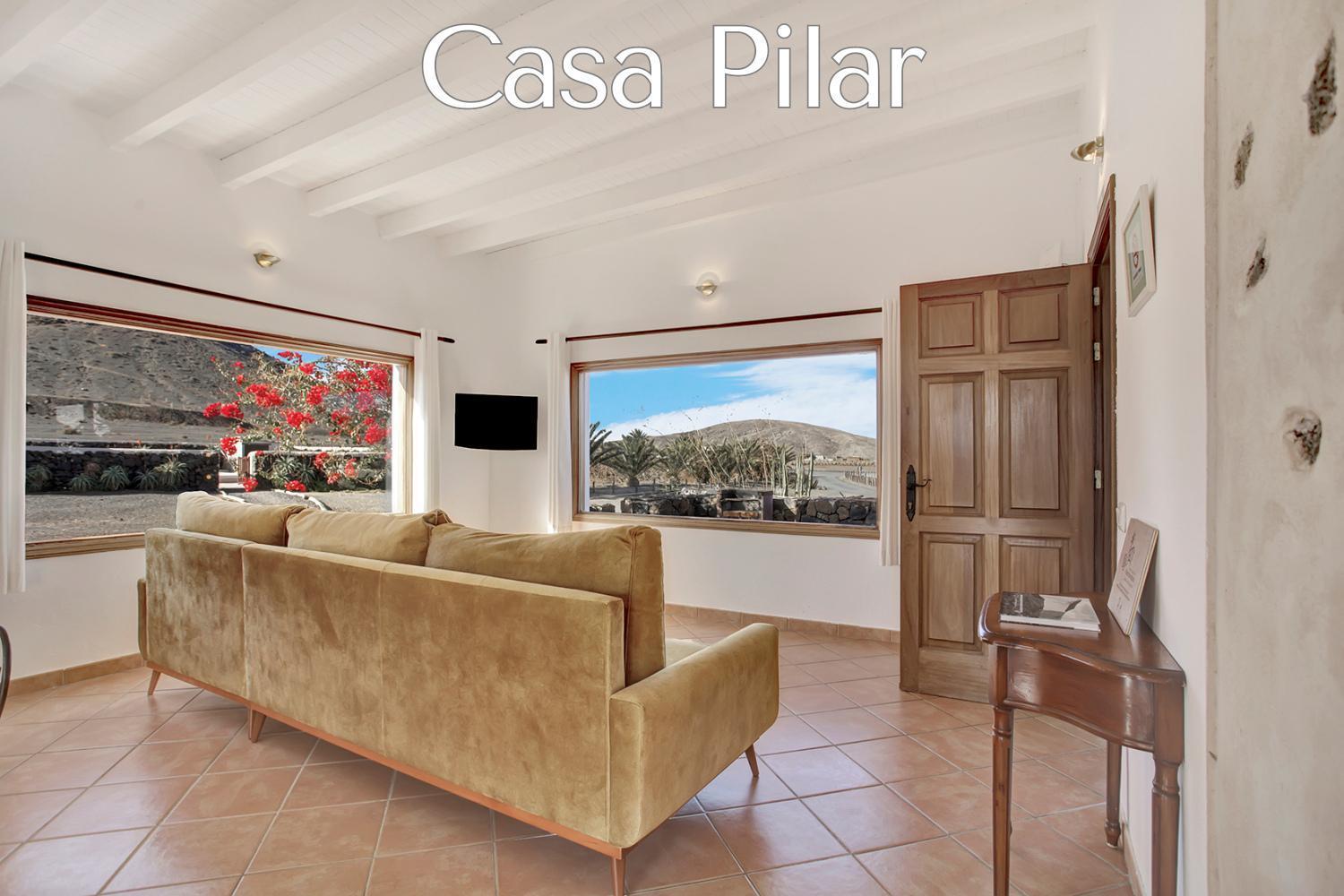 Casa Pilar, Aurora Y Tarabilla En Finca Ecologica Teguitar Luaran gambar